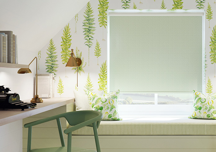 Diamond Tile, Springwood Green - Twist&Fit Roller Blind - Image 3